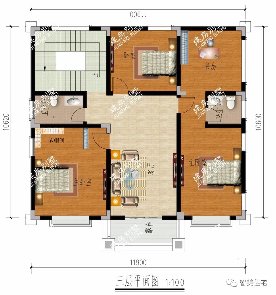 |平屋面+简欧风设计的两栋别墅，在农村盖房，选简单户型更靠谱