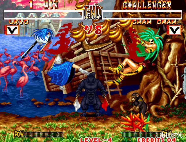 同归于尽|街机游戏最离谱的操作,被砍成两截还能复活