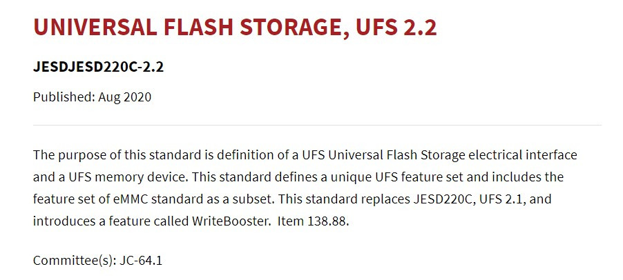 芯片|UFS 2.2闪存标准公布：写入增强版UFS 2.1