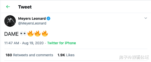 章绍伟|天神下凡！利拉德连续超远三分震动NBA 众球星纷纷发推膜拜狂吹