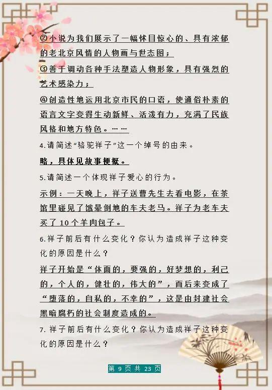 「考试」初中语文：经典名著必考点归纳，3年重点1月背完，碾压考场无压力