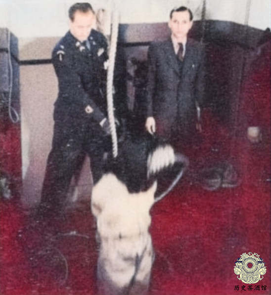 松井石根|南京大屠杀主犯松井石根绞刑现场老照片：被吊在半空挣扎12分30秒