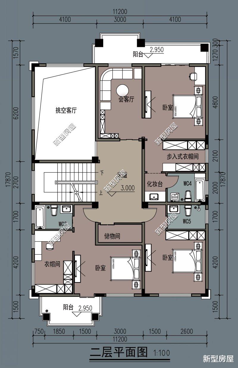 |农村别墅怎么盖才好看?挑空客厅+套卧,这8套图纸25万起建