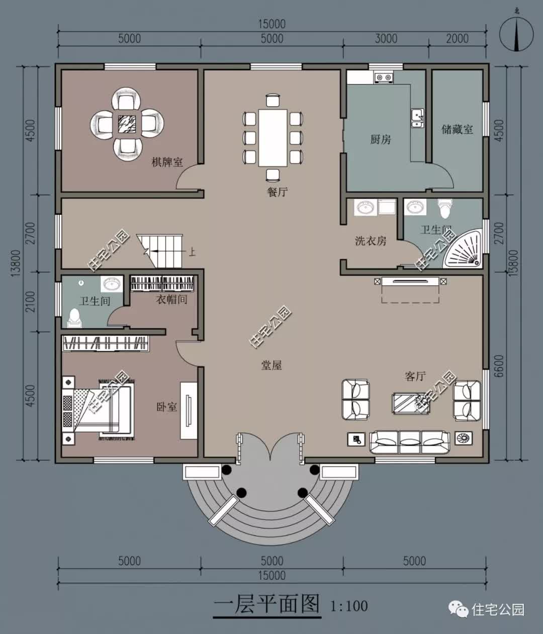 |30套经典农村法式风格户型图，带效果平面展示