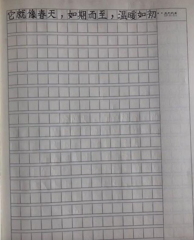 『作文』二年级学霸在作文中写出了“印刷体”字迹，轻松赢得老师“芳心”