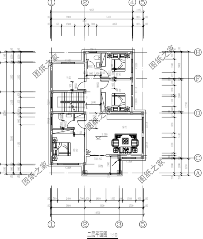 |农村10x12米三层自建房设计图给你备好了，是土豪的点进来