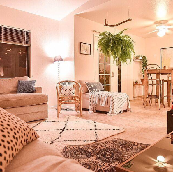 客厅里令人向往的绿色景观