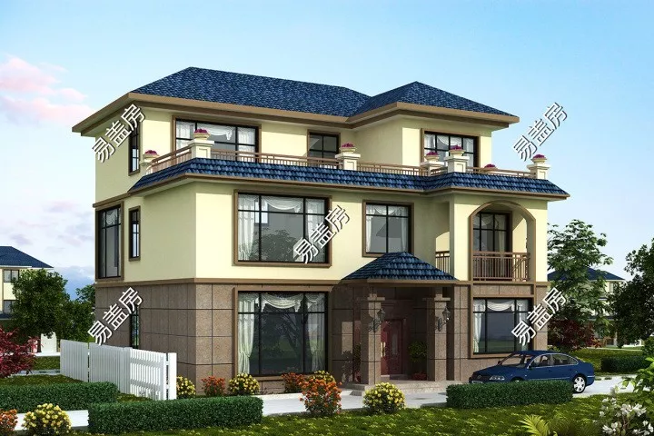 |13.5*13.5平,三层欧式别墅深受农村欢迎,成为今年农村别墅新宠