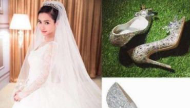 唐嫣▲女星的婚鞋，唐嫣杨颖的不算什么，看到谢娜的婚鞋：我酸了