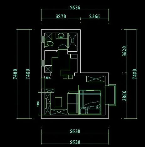 ##35㎡单身公寓,清新地中海风,麻雀虽小装修却不简单!
