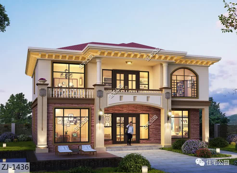 |归园田居，13×11米简欧住宅，多卧室设计打造贴心生活