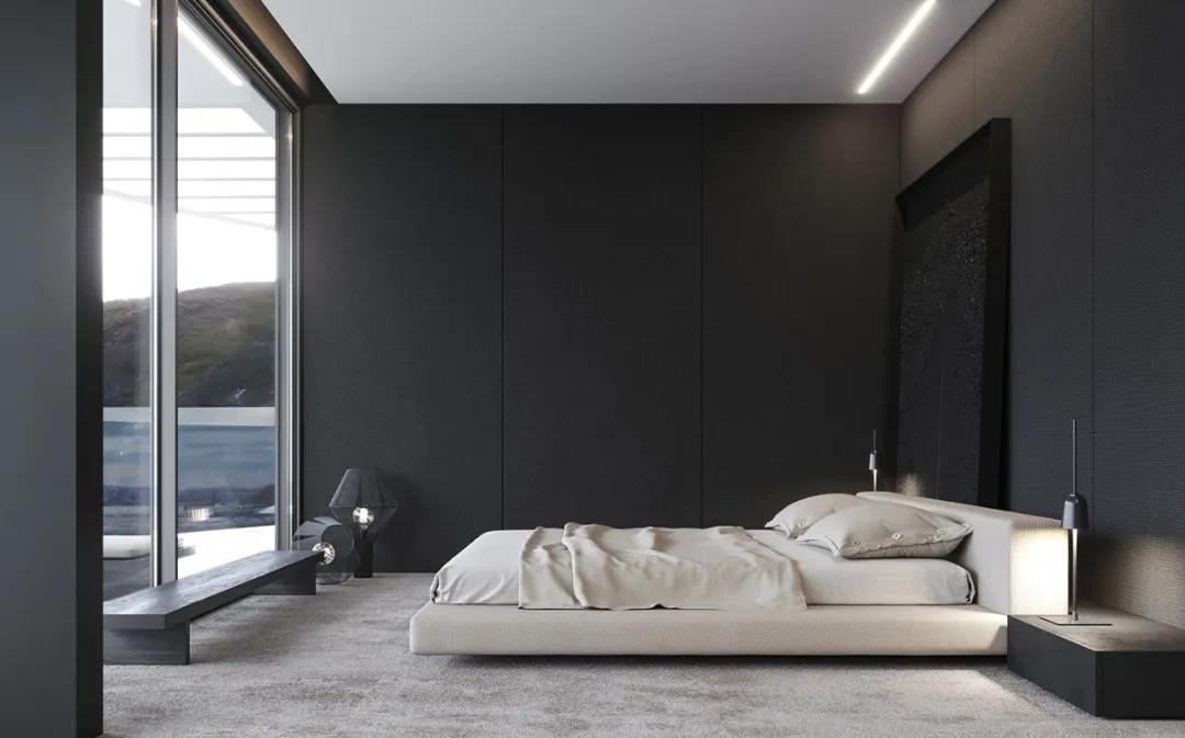 设计师|有钱人的海景别墅，以黑白极简为风，光是餐厅吊灯，就花了10万