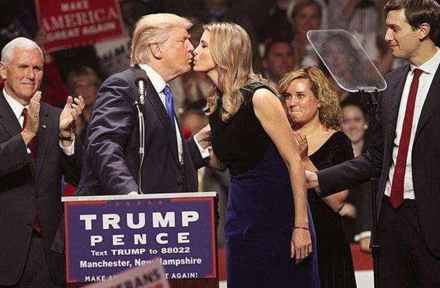 伊万卡|真急眼了！特朗普又亲又抱惹恼伊万卡，直言想动用“防狼喷雾”