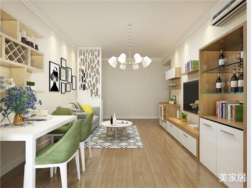 @80平北欧风格装修效果图，客餐厅玄关挤一块？效果挺好看，晒晒