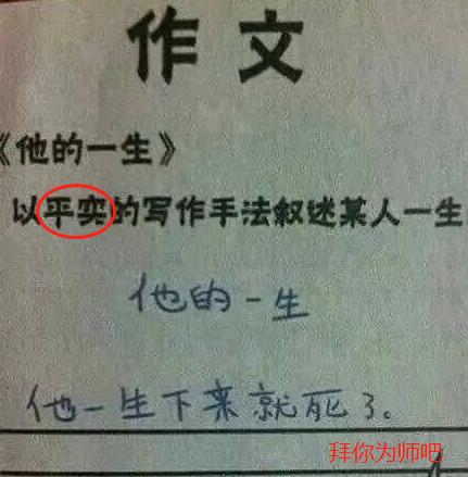 作文|小学生作文《他的一生》火了，全篇只有8个字，老师：拜你为师吧