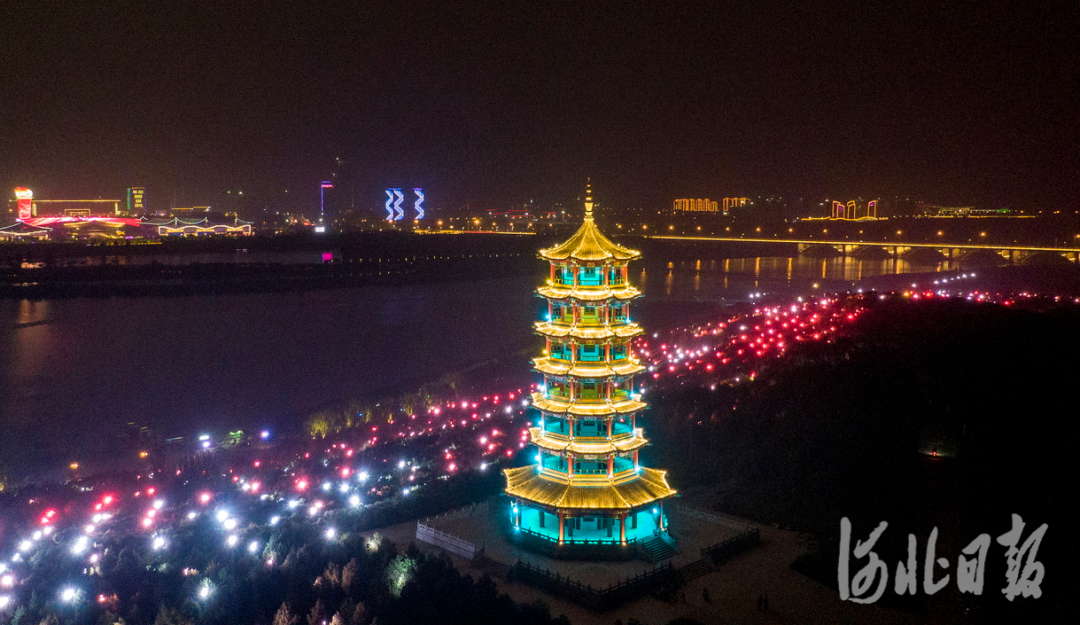 石家庄广播电视台|刚刚！石家庄滹沱河生态区光影水秀上演！大片来了→