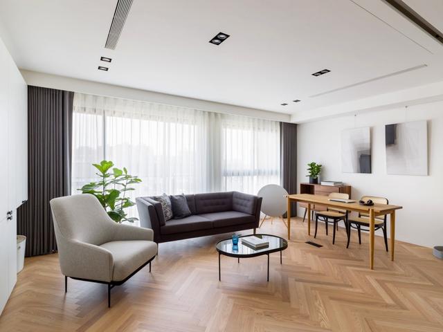 莫兰迪|一进门就是客厅，装修成她家的样子，品质不输任何人，宽敞又明亮