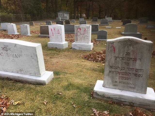 大選前夕，美6塊猶太墓碑被噴上“特朗普”“讓美國再次偉大”-圖2