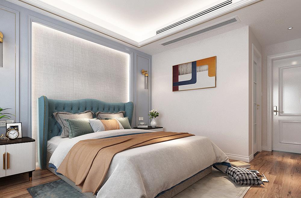 「设计师」180平轻奢美式风，听老婆的话把卧室衣柜做成玻璃柜门，太好看了