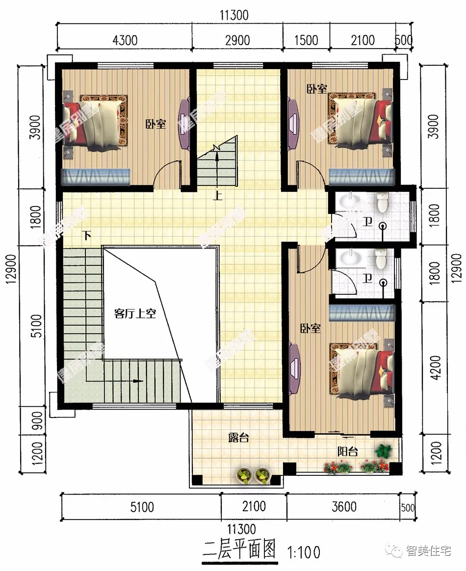 『』适合南方农村建的两栋别墅，第一栋很经典，第二栋住三户没问题