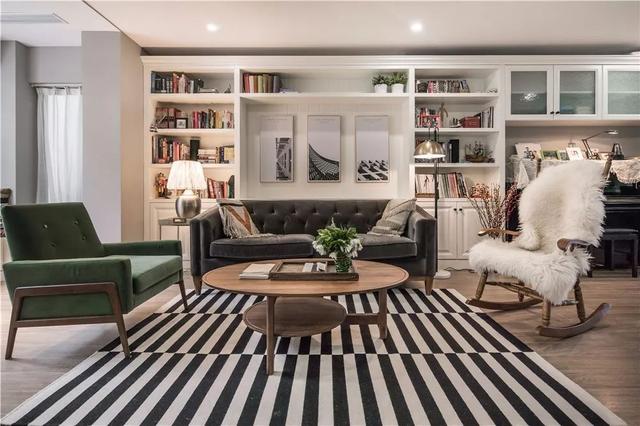 |客厅不看电视,装个书架设计,满屋书香气!