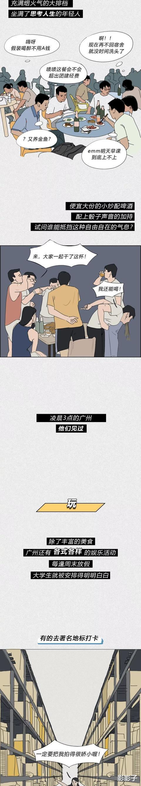 广州市:在广州大学生的真实生活。(漫画)
