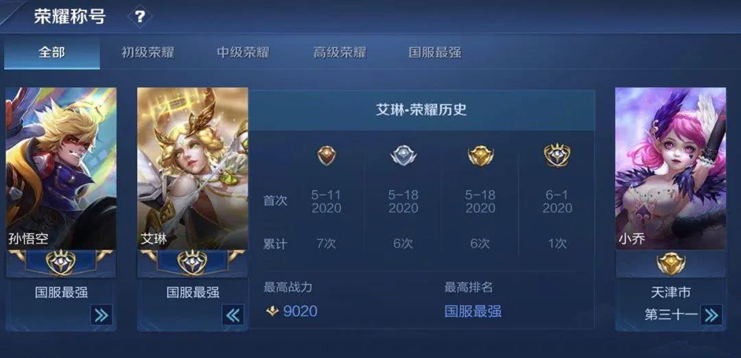 「艾琳」全网唯一国服艾琳？看到上榜战力瞬间傻眼，有手就能上，羡慕