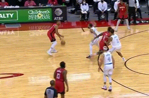 詹姆斯·哈登|太逗了！哈登运着运着球没了！塔克摊手+坏笑：别找了，在我这里