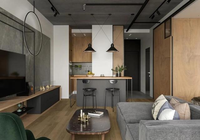 设计师|北漂5年的他，买了间45㎡公寓，原木北欧风，一个人住太惬意了