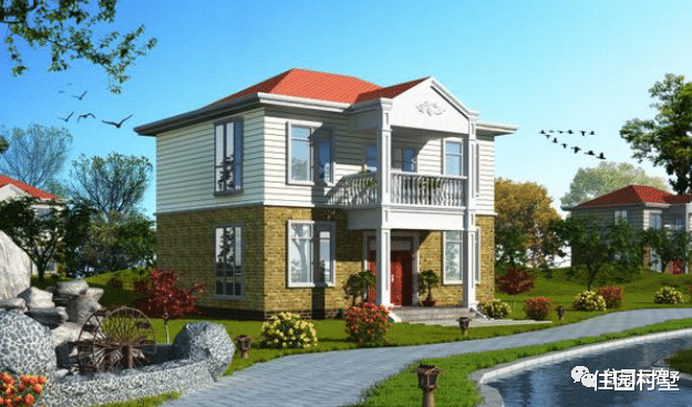 |农村自建二层别墅，砖混结构，没有找施工队，盖好后效果还不错