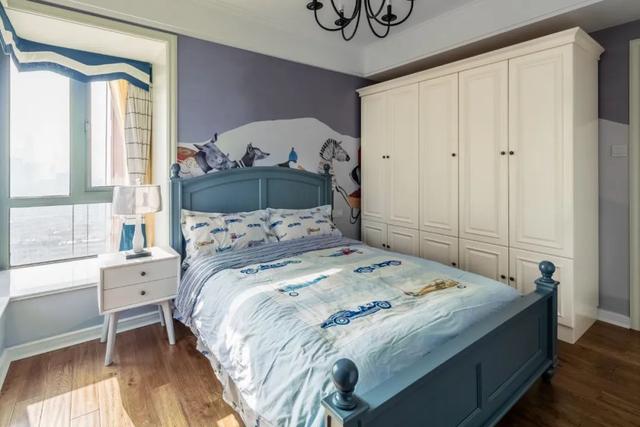 |143㎡现代美式，沉稳空间，布置跳跃色彩家具，稳重而不失活力