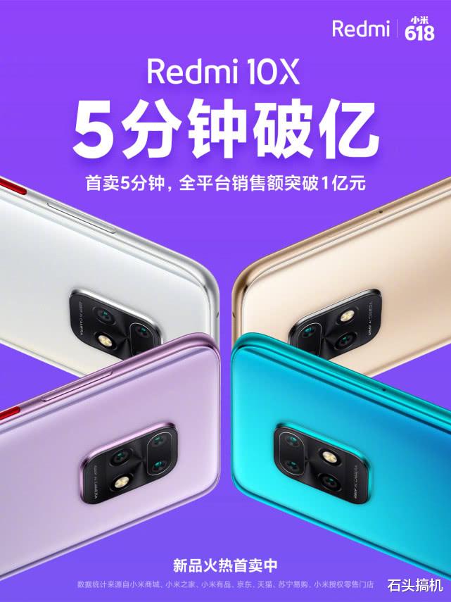 「小米科技」小米10和Redmi 10X销量真猛！小米618开门红拿下115项第一
