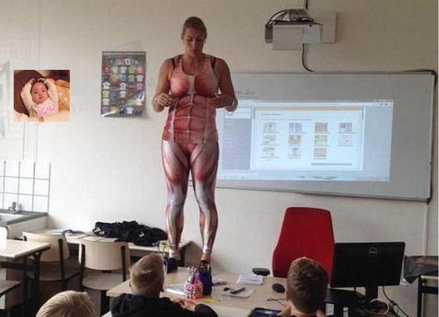 [教师]女老师身穿人体器官服上课，学生不好意思看，老师：一切为了孩子
