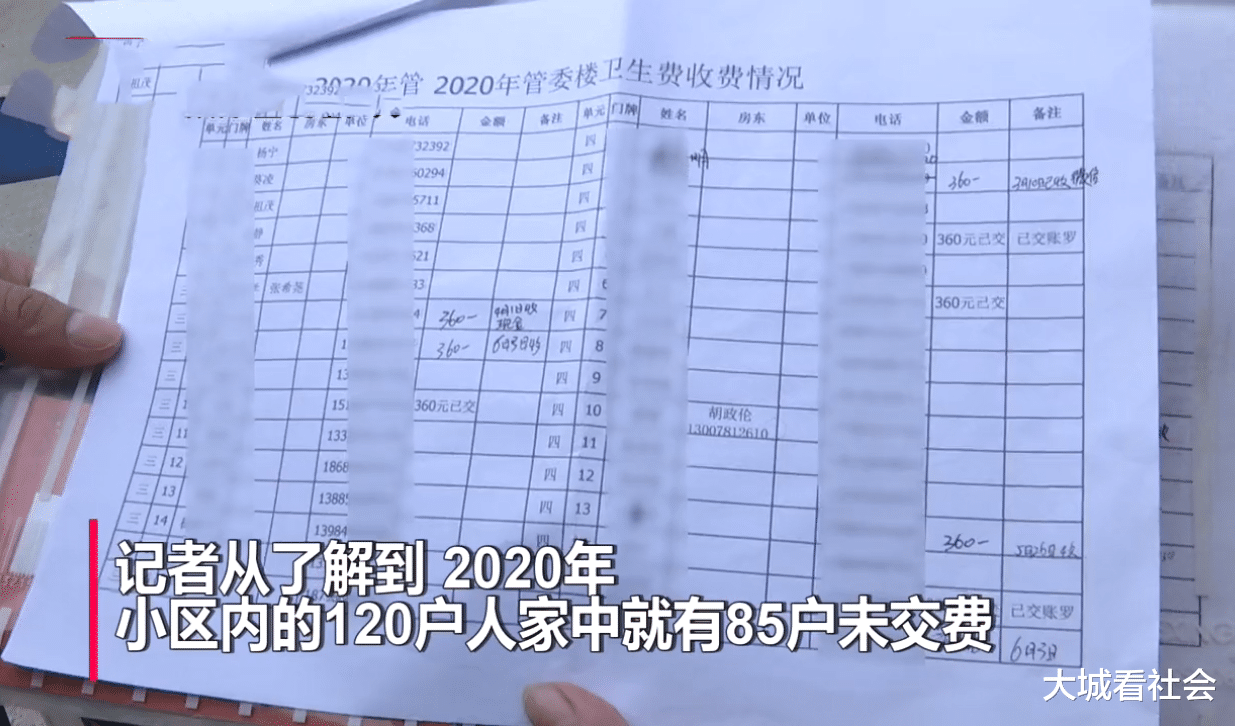 大城看社会|每年交360元打扫费，120户有85户没交，小区垃圾20天没人清