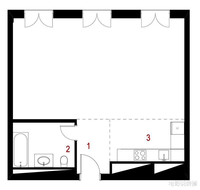 女孩|30岁单身女孩的59㎡公寓，“横厅”设计，住过才知道多舒适