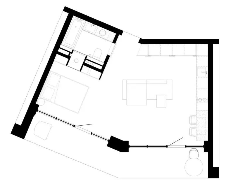[]40㎡简约风单身公寓，布局紧凑但不闭塞，巧妙的设计1㎡都没浪费！