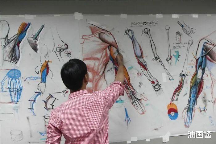 解剖学|泰国一解剖学?老师火了,把真人搬上讲台,黑板画引发网友赞叹