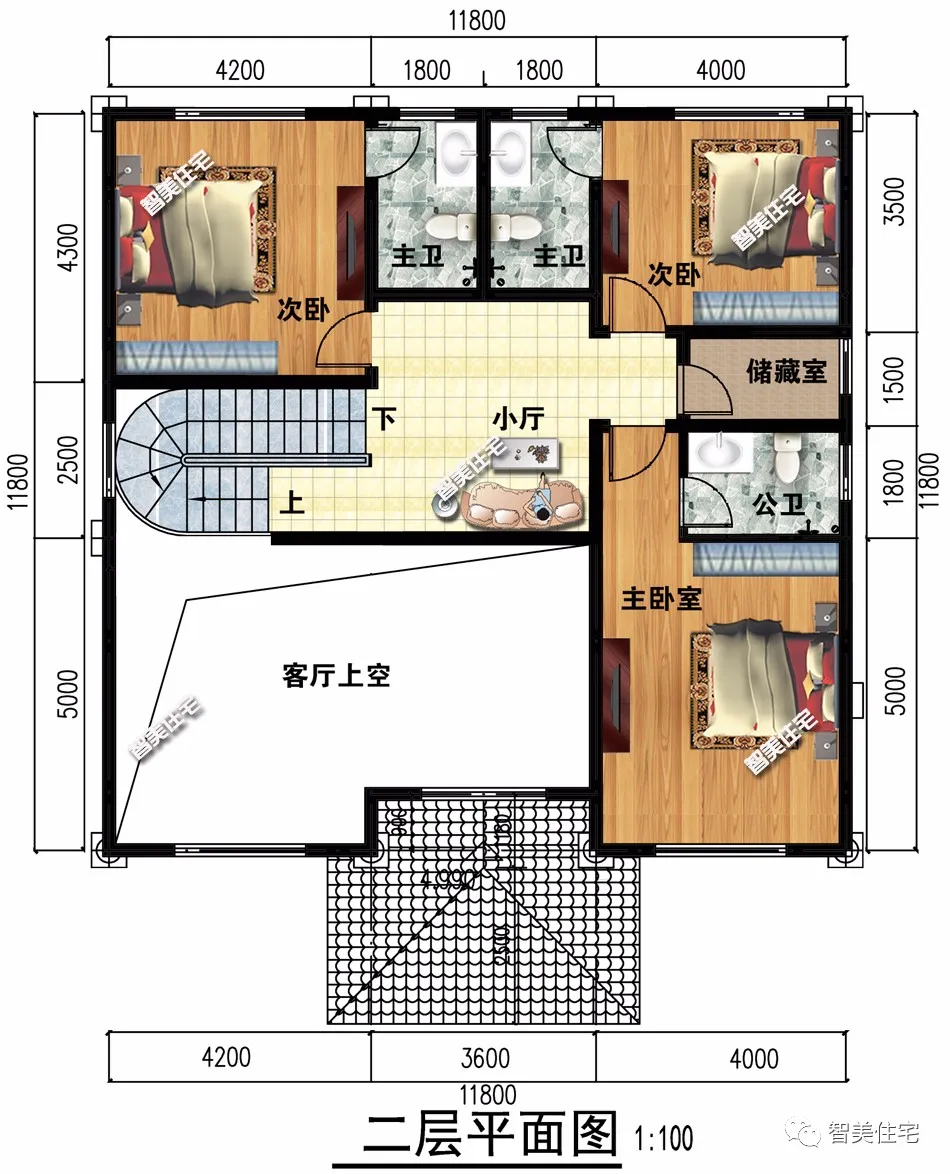 「」面宽11米左右，非常漂亮的两栋农村别墅，颜值布局都一百分