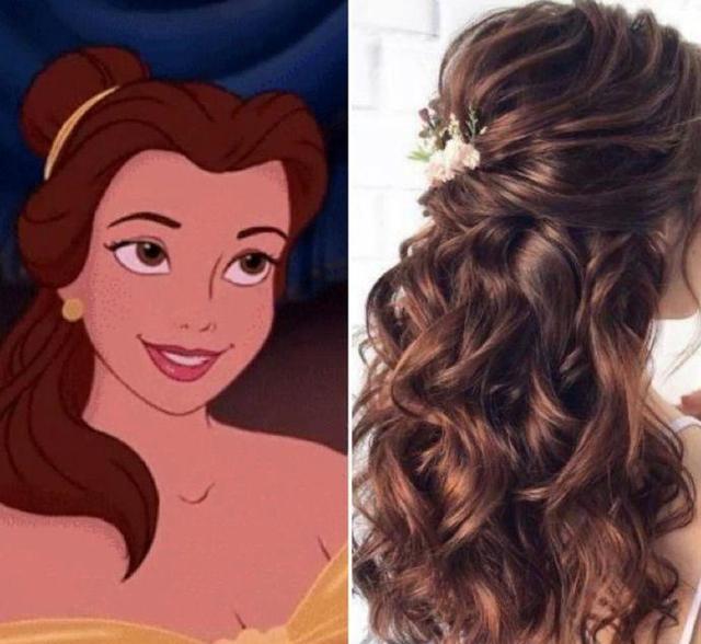 发型|迪士尼公主发型来到现实中，乐佩金发仙气满满，爱丽儿的红发很亮眼