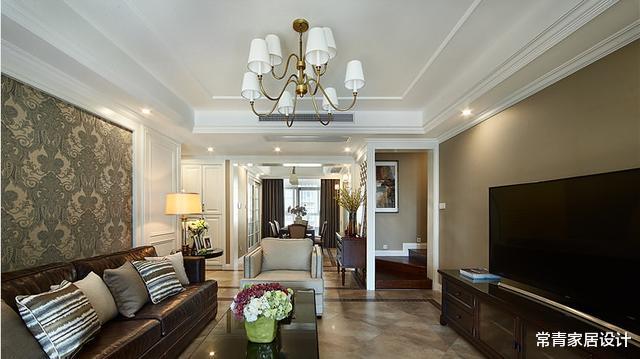 「」美式设计太费钱，180㎡花60万，自带露台，完工后高贵典雅！