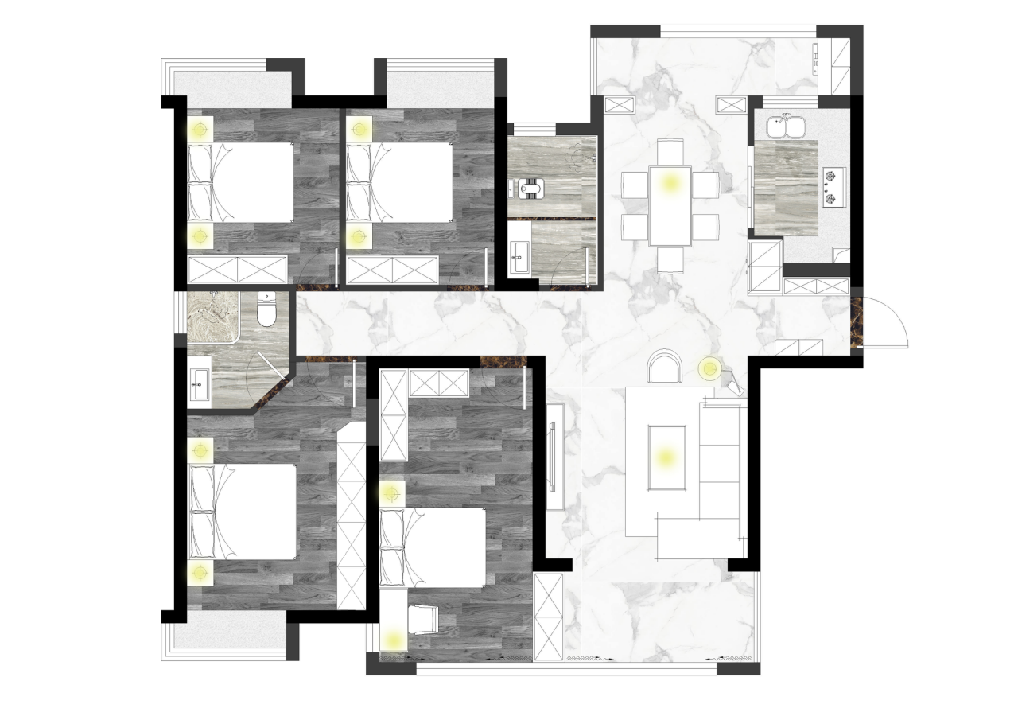 @其实柜子并不是越多越好，这些空间做柜子，房子立马省出20㎡