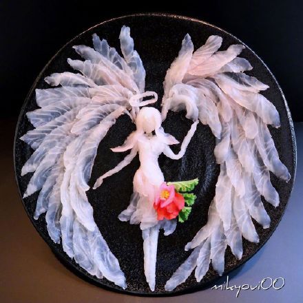 刺身|刺身拼盘变身二次元美女，你还舍得吃吗？宅男：我要拜厨师为师！