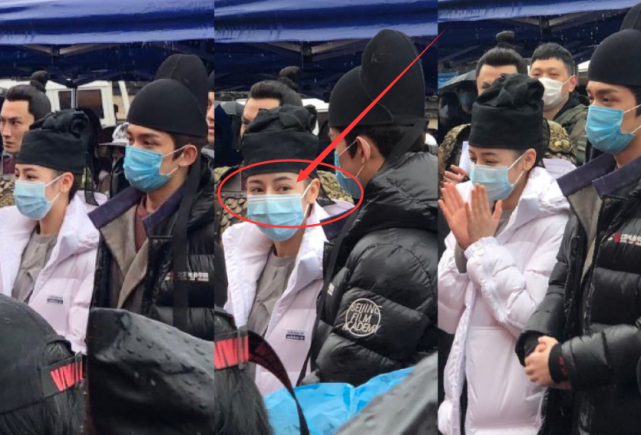 『迪丽热巴』热巴新戏“开机照”被疯传，戴口罩没化妆，素颜的双眼皮引热议