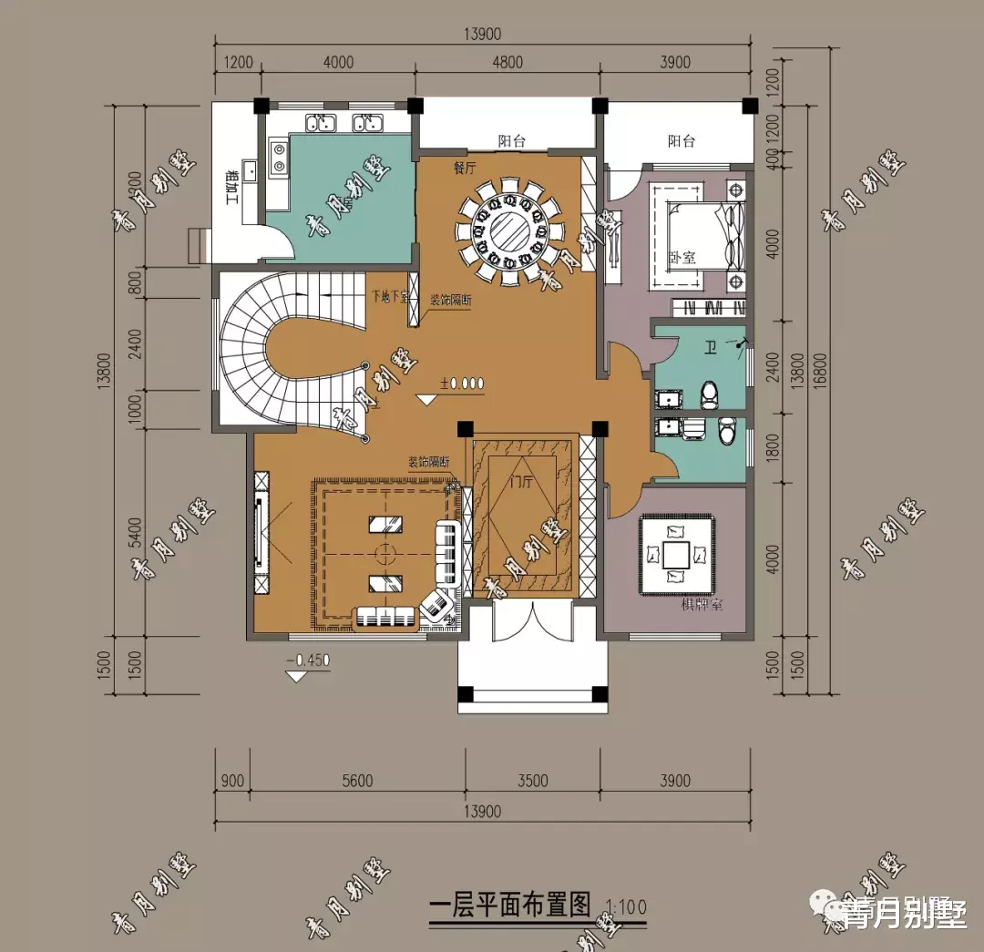 |13.9×13.8米三层欧式小别墅，豪华大气，奢享现代时尚人居