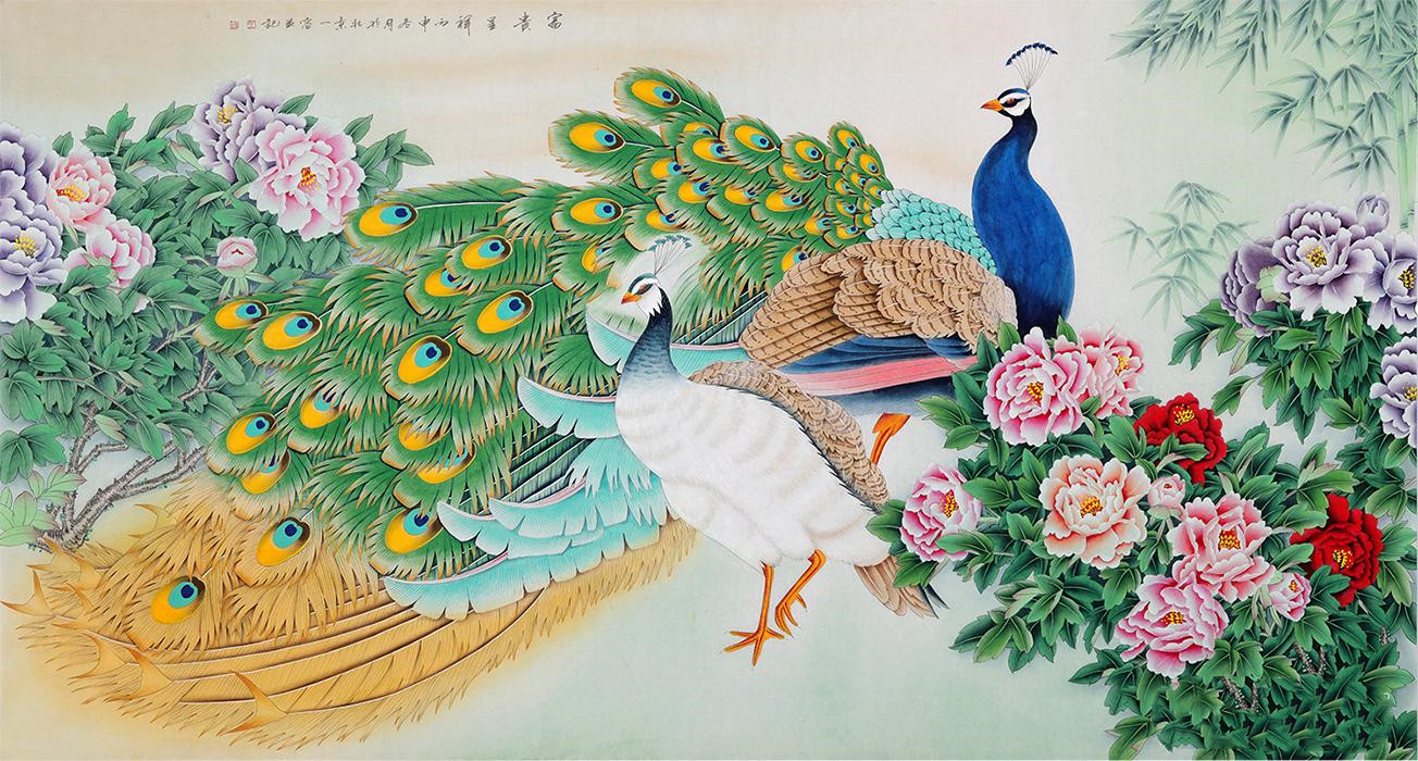 家居装饰挂什么画好 手绘花鸟画高雅有档次