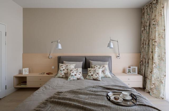 ：白色和原木色的碰撞，让75平小户型空间显得清新自然，太舒适了