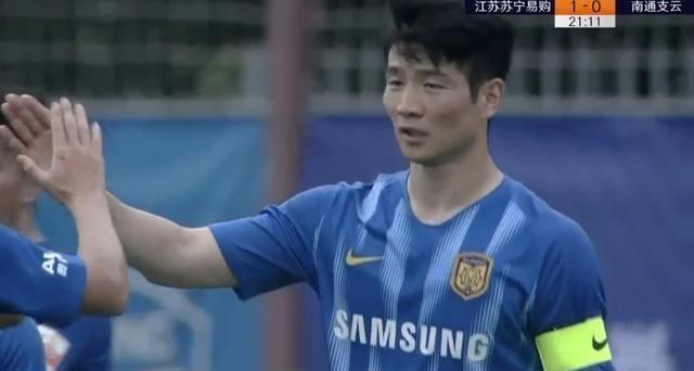 江苏苏宁@吉翔谢鹏飞进球，全华班江苏苏宁3-1南通支云