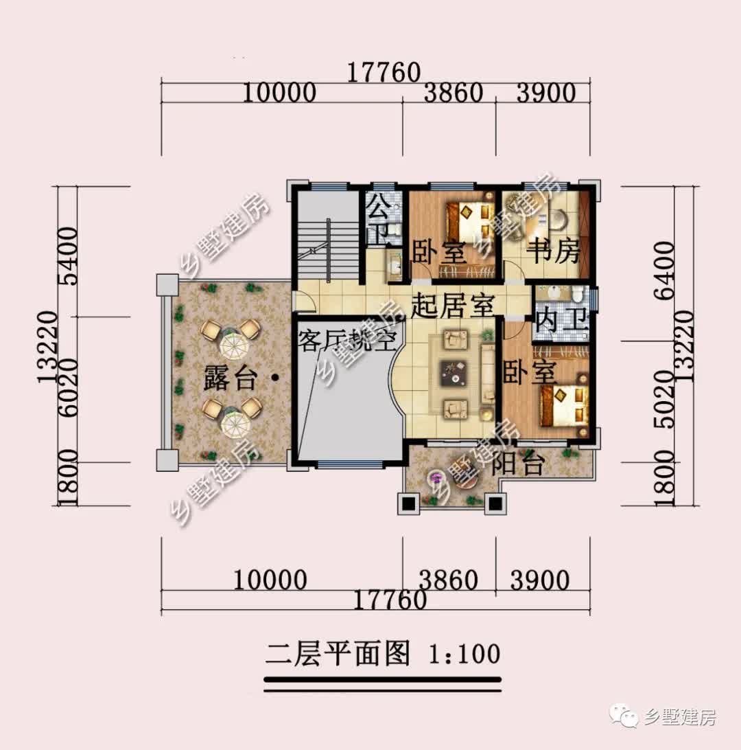|18X13米四层现代风别墅，建一栋，引领乡村建房新潮流