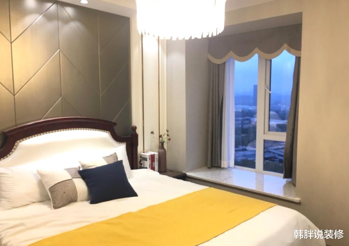 「」98㎡中等偏大户型,时尚清新的简美风格,阳台砌了个小假山