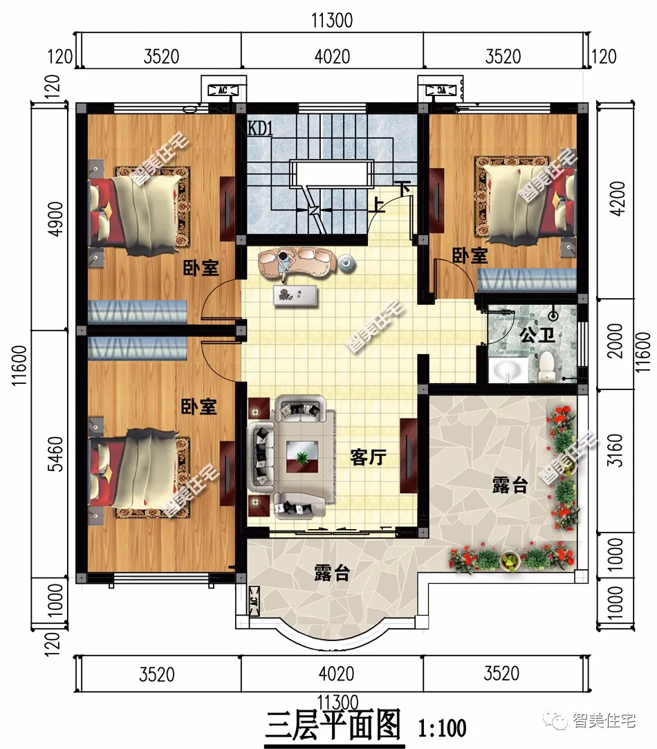 ▲建在江西农村的两栋别墅，中式和简欧风格，建新房父母以你为荣